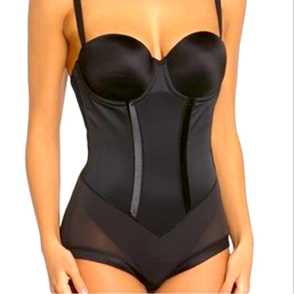 MAIDENFORM Firm Tummy-Control Easy Up Bodysuit 1256 38C